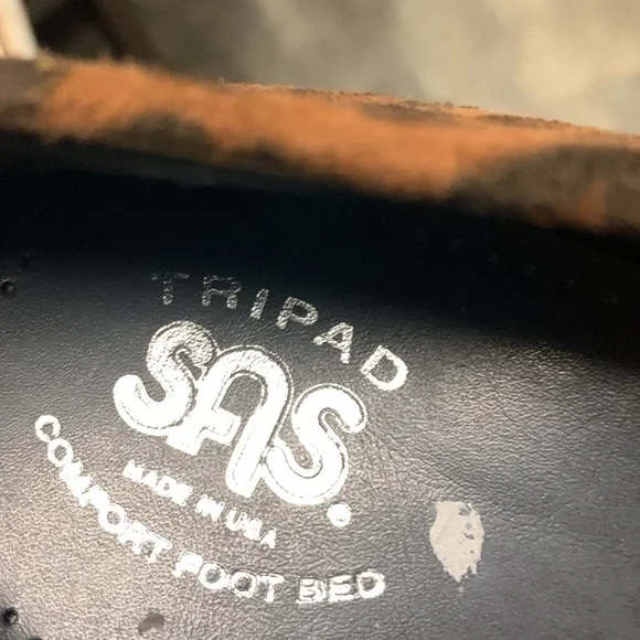 SAS Bliss Slip On Wedge Tan Leopard Size 10.5 W - Picture 5 of 7